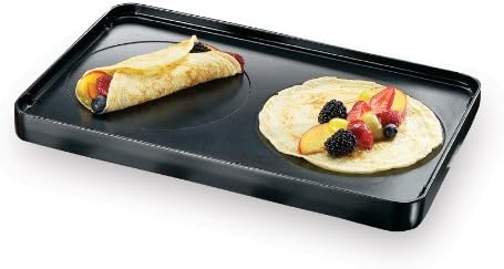 Swissmar Reversible Aluminum Non-Stick Raclette Grill Plate Replacement for Classic, Stelvio & Zermatt Models – Dual-Sided for Grilling & Crepes – Lightweight, Durable & Easy to Clean 14.6 x 9.5 in