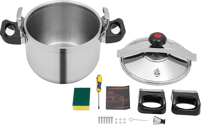 23 Quart Stainless Steel Pressure Cooker, 60Kpa Pressure Stewing Pot w/Alarm Device, Pressure Cooker Pot for Cooking, 3 Heavy Security Systems,Works on All Stovetops(Induction Compatible)(22L/23.25Qt)
