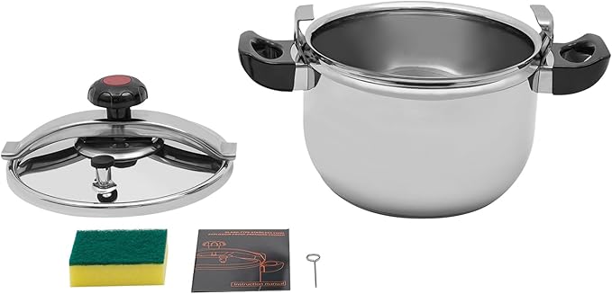 11 Quart Stainless Steel Pressure Cooker, 60Kpa Pressure Stewing Pot w/Alarm Device, Pressure Cooker Pot for Cooking, 3 Heavy Security Systems,Works on All Stovetops(Induction Compatible)(11L/11.62Qt)