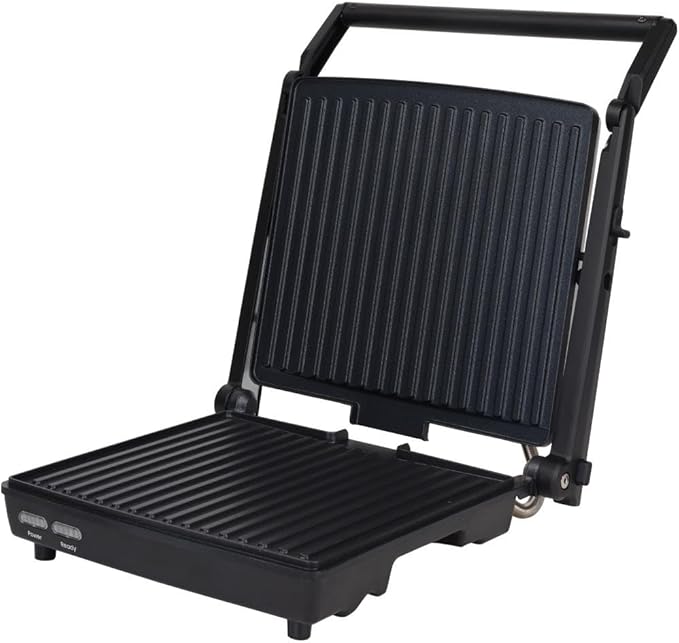 Courant Panini Press Gourmet Sandwich Maker, Super Slim Design with Foldable Handle, 4 Servings Grill with Non-Stick Plates, Opens 180° for Table Grill, Stainless Steel 1400 Watts