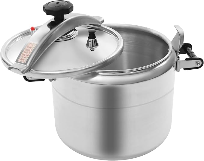 32 Quart Pressure Cooker Aluminum Pressure Canner, Large Capacity, Commercial Pressure Cooker Clamp On Type, Single Valves for Family or Commercial Use