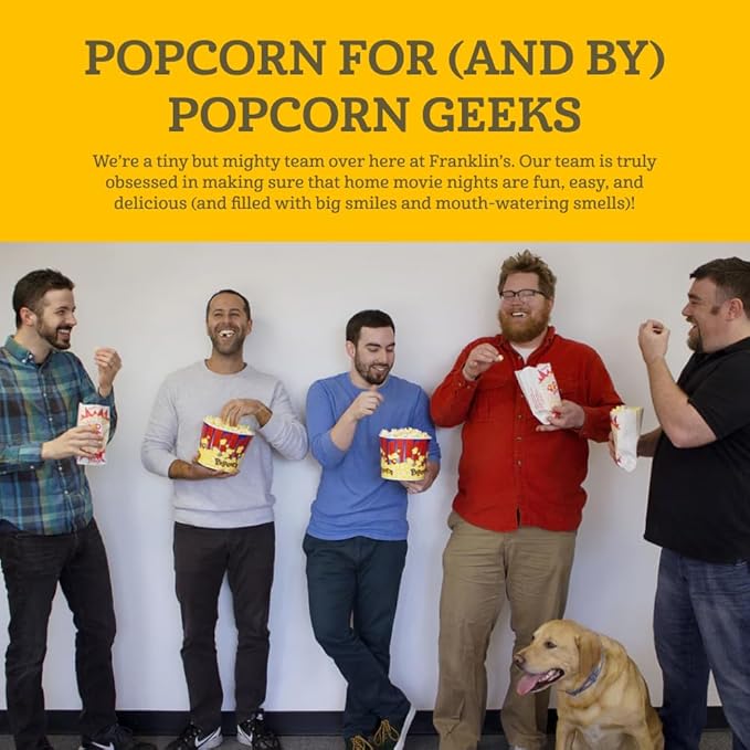 Franklin's Gourmet Popcorn Popper - 6 Quarts Original Stovepop Popcorn Maker - Delicious & Healthy Movie Theater Popcorn - Homemade Popcorn Machine Just Like the Movies