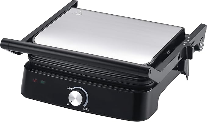 Vivicreate 5-in-1 Contact Grill Panini Press Nonstick Electric Grill Adjustable Temperature Removable Plates Portable for Sandwiches Steak Breakfast Parrilla eléctrica prensa de panini sándwiches
