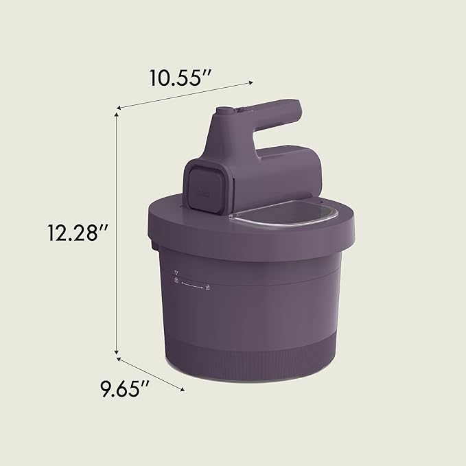 bella 3.5 Qt Hand & Stand Mixer, 2 in 1 Electric Mixer with Bowl, Dough Hook, Whisk & Egg Beater, Multifunctional Handheld Blender & Mixer for Baking, 200 Watt, Plum