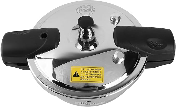 Mini Pressure Cooker 1.8 Liter/1.6 Quart, Small Pressure Cooker, 304 Stainless Steel Pressure Cooker, Safe Explosion Proof Dual Handle fit for Gas Stove Induction Cooker