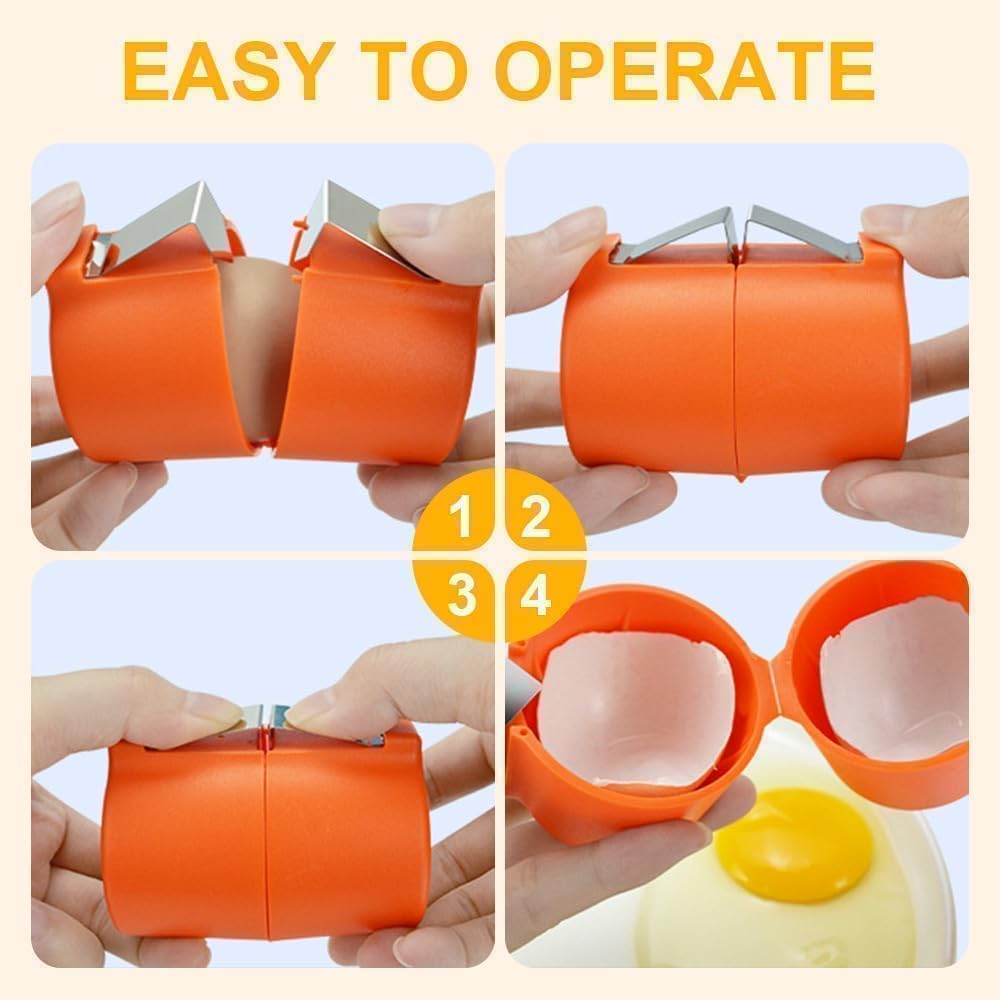 Egg Topper Cutter Tool Egg Cracker Tool Egg Shell Opener Hard Boiled Egg Peeler Egg Shell Opener for Hard Boiled Eggs Egg Cracker Tool For Eggs Kitchen Gadgets (2, Pink)