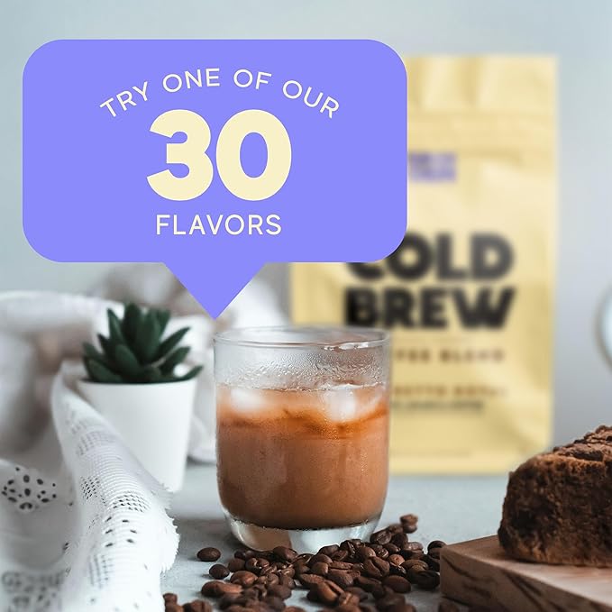 Birch Glen Roasters Cold Brew Coffee Bags - 12 Pack of Coarse Ground Coffee Filter Pitcher Packs for Easy Brewing - 100% Arabica - Yields 6 Pitchers - French Vanilla Flavor