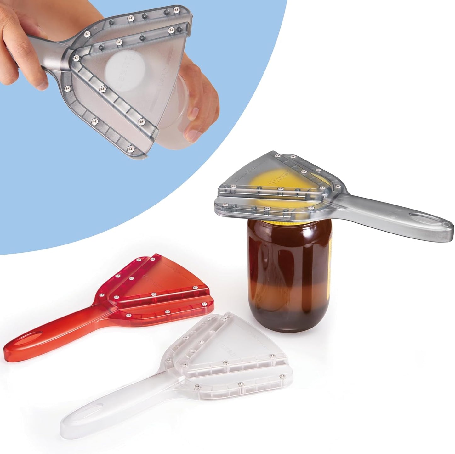 Jar Opener for Weak Hand & Seniors with Arthritis,Easy Twist Off Bottle Caps,Patent | Unique Kitchen Gadgets, Christmas Gifts for Elderly/Women/Men (Blue)