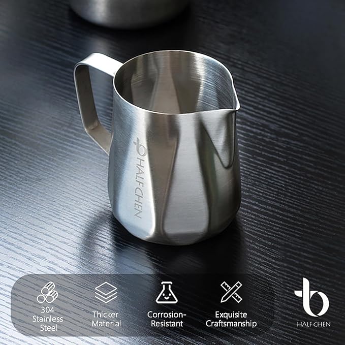 Milk Frother Cup,350ml/600ml Milk Frothing Pitcher Stainless Steel Kettle (12oz/20oz) Coffee Bar Cappuccino Espresso Machine Accessories Barista Tools(20oz)