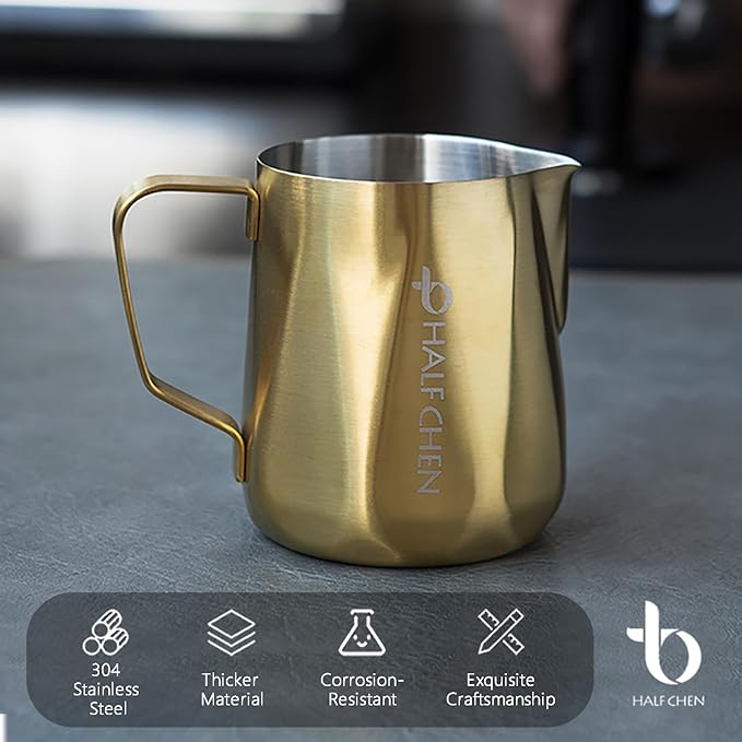 Milk Frothing Pitcher,350ml/600ml Milk Milk Frothing Cup Stainless Steel Kettle (12oz/20oz) Coffee Bar Cappuccino Espresso Machine Accessories Barista Tools (20 Ounces)