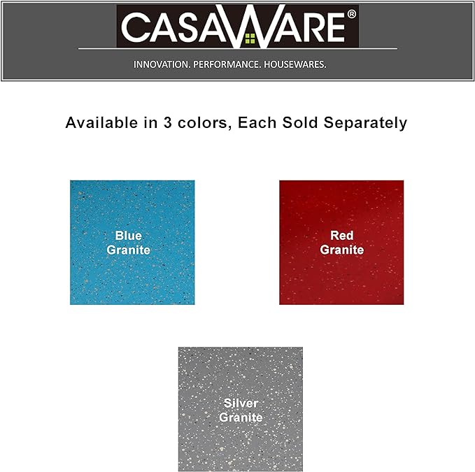 casaWare Toaster Oven 12 x 11-Inch Baking Sheet with a 1.5-Inch Handle (Red Granite)