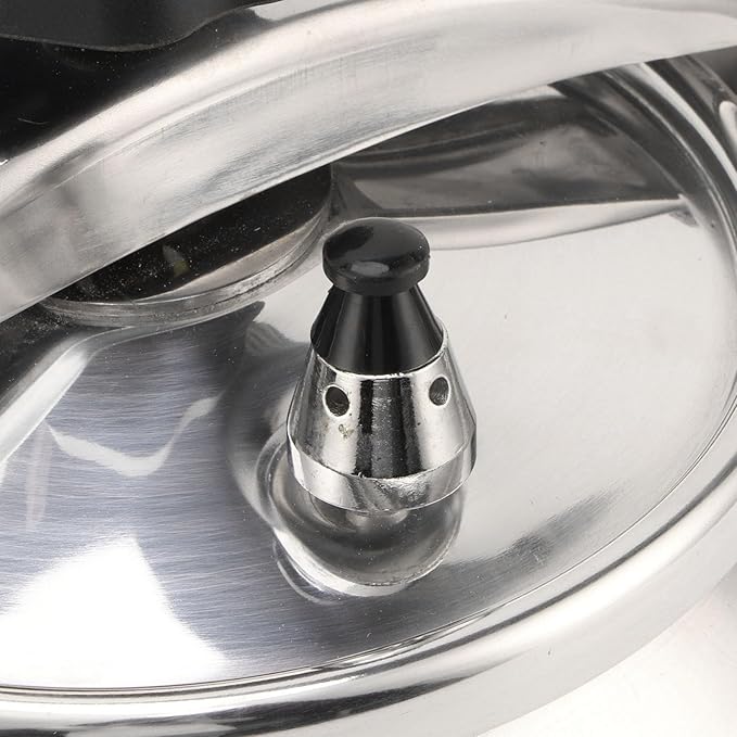Stainless Steel Pressure Cooker, Aluminum Explosion Proof Pressure Canner Large Capacity Rice Cooker Cookware with Compound Bottom for Gas Electric Flat Top Stoves Easy To Open