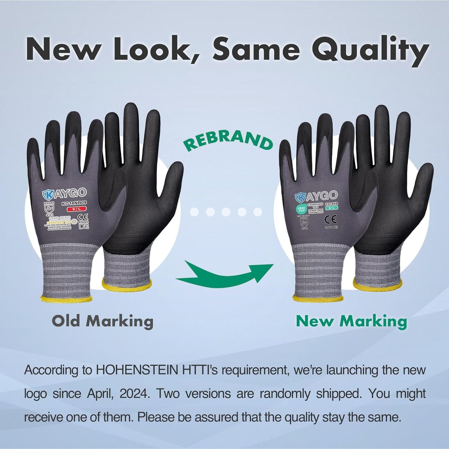 KAYGO Safety Work Gloves MicroFoam Nitrile Coated, 12 Pairs KG18NB,Seamless Knit Nylon Glove for Men and Women, Ideal for Automotive,Warehouse,Construction (2X-Large,Gray)