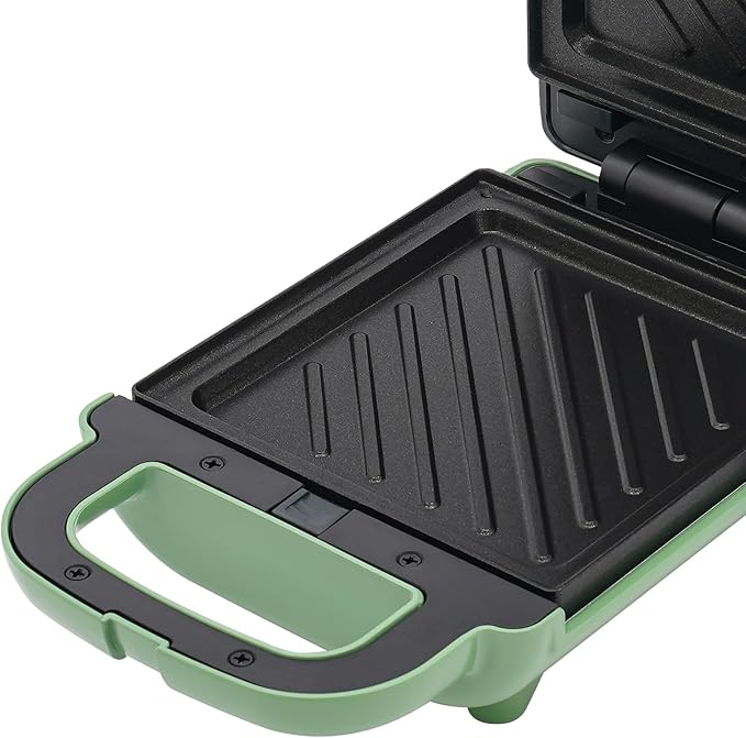 Sandwich Maker, Portable Breakfast Machine, 600W Electric Sandwich Maker, for Making Various Kinds Of Sandwiches, Eggs, Bacon, Etc (Green)