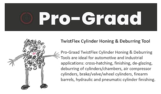 TwistFlex 0.472” (12mm) 600SC Cylinder Hone | Flexible Cylinder Honing & Deburring Tool | Bore Brush for Hole Diameters 0.433” – 0.472” | Silicon Carbide 600 Grit | 0.20" Shank | 8" Length