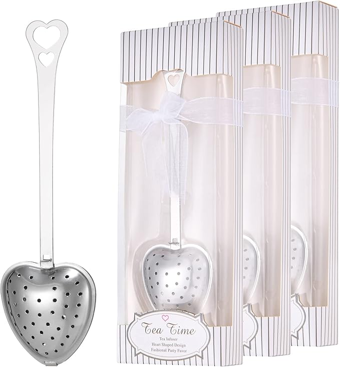 45 Packs Tea Infusers/Filters for Baby Shower Favors,Bridal Shower Party Gifts Souvenirs for Guests Bulk Heart Shape Loose Tea Steeper for Wedding