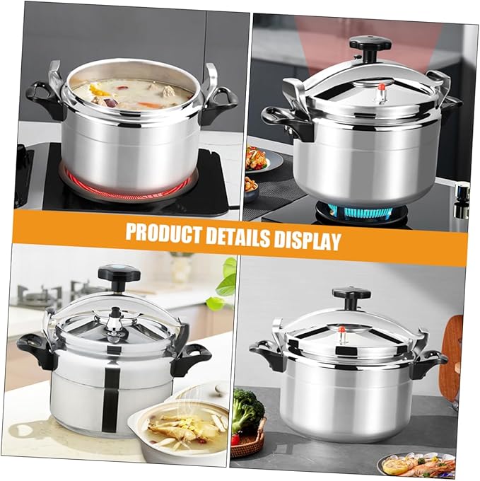 ABOOFAN Aluminum Pressure Cooker, 11L Pressure Canner Release Valve Aluminum Canning Pot Cooker Pot Stove Top