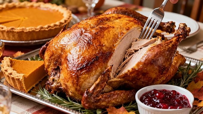Large Nonstick Roasting Pan with Rack, Turkey Roasting Pan with Wider Handles, Heavy Duty Construction Roaster - 17.2 Inch x 13.5 Inch for Oven