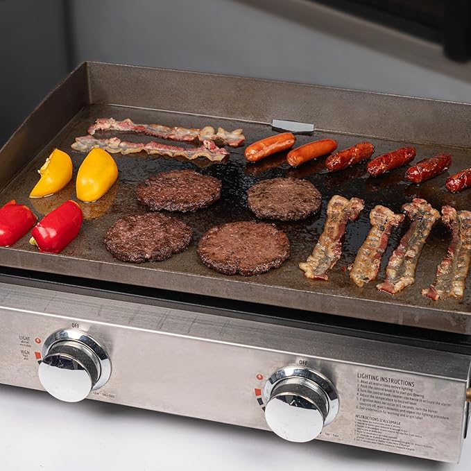 SHINESTAR Bacon Press, 8" × 4" Cast Iron Grill Press for Blackstone Griddle, Ideal for Bacon, Burger, Panini, Pre-Seasoned, Indoor and Outdoor Cooking, Rectangle