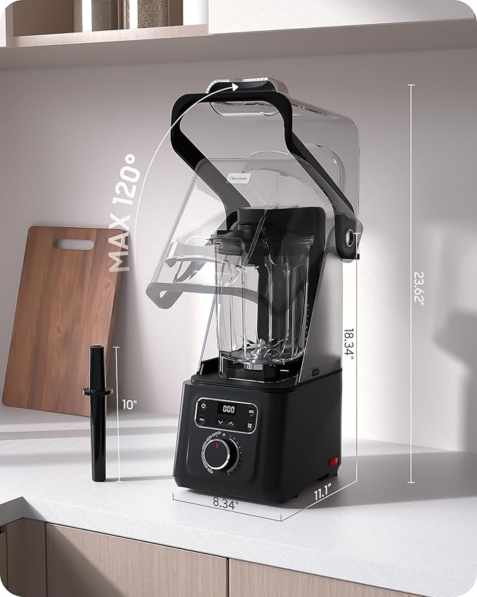 Vacuum Blender, 56oz Tritan Cup, Commercial & Household Professional Blender for Smoothies, Fresh Juice, Baby Food, Protein Shakes, with Self Clean, Dishwasher Safe, Quiet Shield
