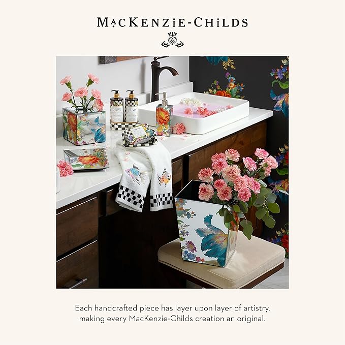 MACKENZIE-CHILDS Tissue-Box Cover, Tissue Holder for Home Decor, Flower Market Reflections, Square