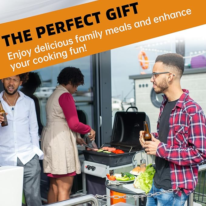 Large Carbon Steel Griddle for Stove Top, Gas Grill, Induction Cooktop and Ovens, Double Burner Griddle Comes with Grill Press, Pre-Seasoned Non-Stick Pan