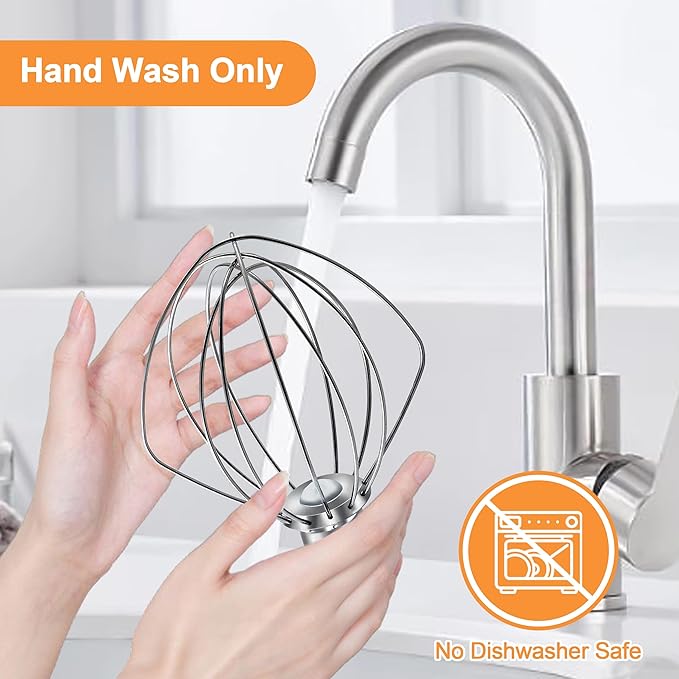 Wire Whip for KitchenAid Tilt-Head Stand Mixer Accessory Replacement, Egg Cream Stirrer, Cakes Mayonnaise Whisk,Whipping Egg White