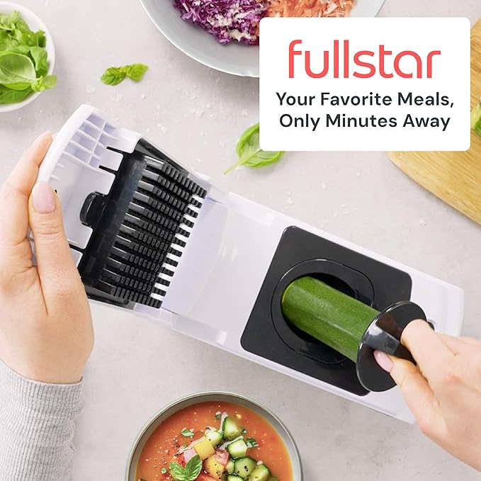 Fullstar The Original Pro Chopper - Vegetable Chopper and Spiralizer, Food Chopper with Container, Fruit Slicer, Kitchen Gadgets & Accessories, Home Essentials (4 in 1, Black)
