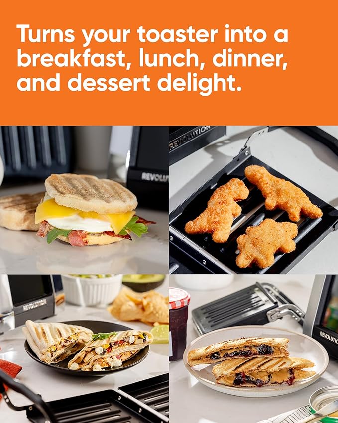 Revolution Toastie Press (Works With All Toasters) Conveniently Toast Delicious Quesadillas, Paninis, and Grilled Cheese in Your Toaster