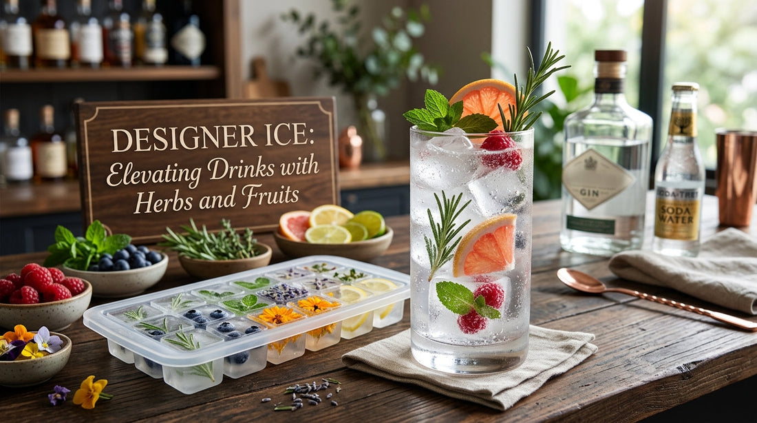 Designer Ice: Elevating Drinks with Herbs and Fruits