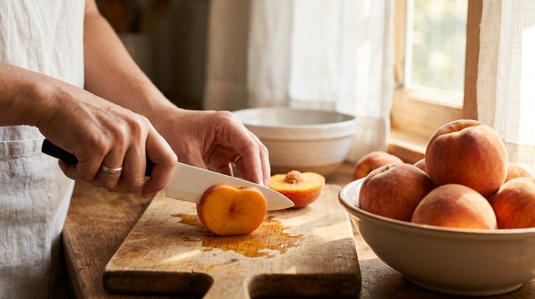 The Peach Season Kitchen: Slicing, Serving, and Storing Ripe Fruit