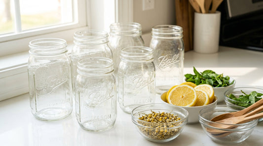 Glass Jar Drink Prep: Storing Teas, Lemonades, and Infusions