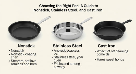 Nonstick, Stainless, or Cast Iron? Choosing the Right Pan for Your Cooking Style