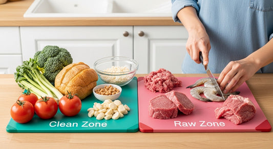 One Board, Two Zones: A Cleaner Way to Prep Raw and Ready-to-Eat Foods