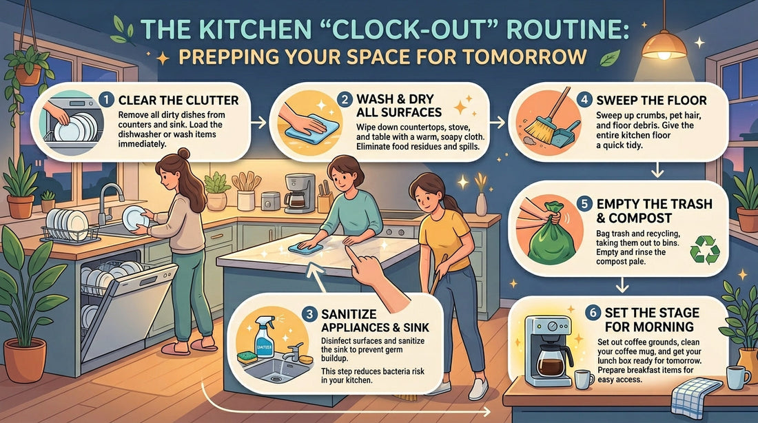 The Kitchen “Clock-Out” Routine: Prepping Your Space for Tomorrow