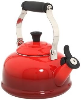 Le Creuset Enamel On Steel Whistling Tea Kettle, 1.7 qt., Cerise