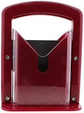 Slyce - Bagel Slicer, Bagel Cutter with Safety Shield and Safe Grip, Bagel Holder for Cutting Large and Small Bagels, Stainless Steel Blade (Red)