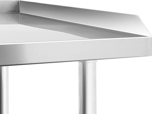 AmGood Commercial Work Table with Backsplash and Sidesplashes | Height: 35" | Stainless Steel Prep Table for Kitchen, Restaurant, Garage, Laundry | NSF (60" Long x 24" Deep)