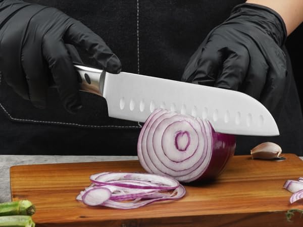 3PCS High Carbon Stainless Steel Kitchen Knife Set - 8" Chef Knife, 7" Santoku Knife, 5" Utility Knife | Sharp, Rust-Resistant Cooking Knives for Home Kitchen, BBQ| Ideal Gift for Cooks