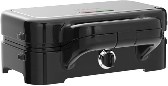 Waffle Makers, 3-in-1 Waffle Iron Panini Press Sandwich Maker with Removable Plates, 5-gears Temperature Control Non Stick Coating Cool Touch Handle Anti-skid Feet for Breakfast 1200W 120V