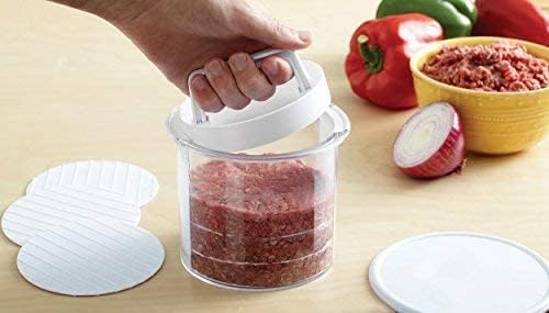 Hamburger Press Patty Maker, 12-Piece Non Stick 8-Layer Plastic Disc Hamburger Patty Press Set, Burger Patties Presser for Stuffed BBQ Slider, Burger, Kitchen Tool for BBQ Grill by Mr. Bar-B-Q #40231Y