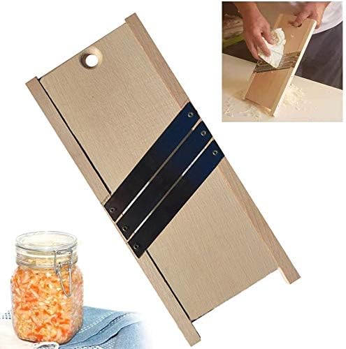 Wooden Cabbage Shredder for Coleslaw and Sauerkraut (12.9x5.9 in) - Cabbage Grater for Coleslaw and Sauerkraut - Slaw Slicer Cutter Maker