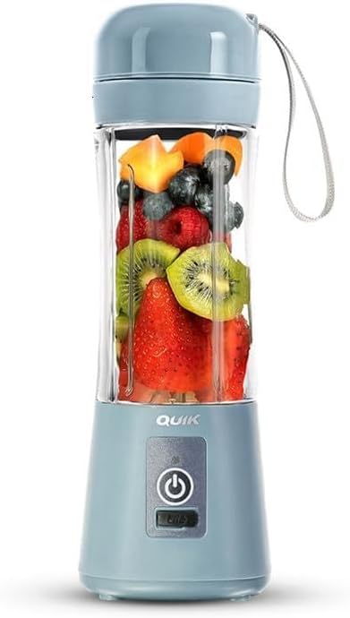Portable Blender - Cordless 13oz. Personal Blender for Shakes and Smoothies, BPA Free, USB-C Rechargeable, Mini juicer for Travel, Leakproof, Powerful Blending, Juicer Cup, Ice Crush (Gray)