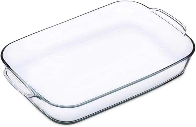 Simax Glass Roaster Baking Dish, Large 5 Quart Rectangular Roaster Pan For Baking And Cooking, Oven and Dishwasher Safe Cookware, Casserole Pan