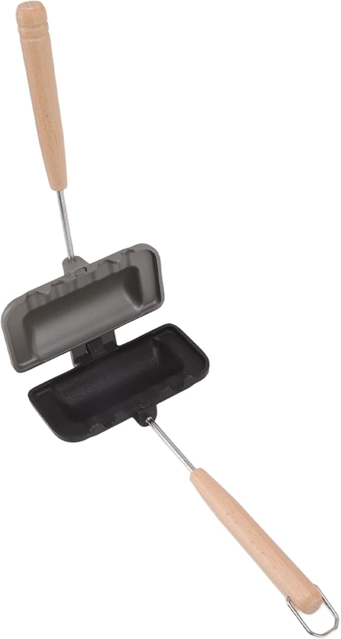 Sandwich Frying Pan, Double Sided Hot Dog Toaster, Small Portable Non Stick Removable Sandwich Clamp Kitchen Tool for Breakfast Pancakes, Toast, Omelets