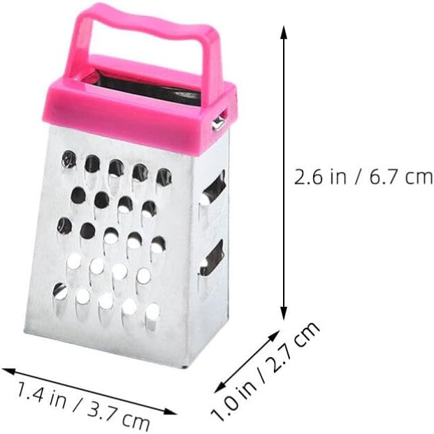 Ciieeo 6pcs Mini Cheese Grater, Stainless Steel Small Box Graters Vegetable Grater Food Shredder Lemon Zester Kitchen Small Graters for Cheese Gingers Potatoes