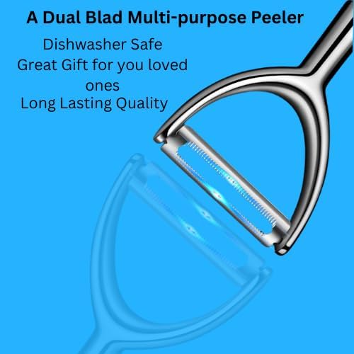 Vegetable Peelers for Kitchen, Multi-functional Peeler for Kitchen Smooth and stainless-Steel Non rustic, carrot, Potatoes, Apple, Cucumber, vegetable Peeler.