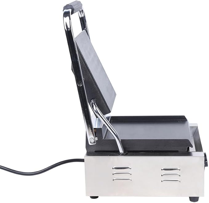 Electric Griddle,1800W Commercial Dual Heating Plates Stainless Steel Sandwich Maker, Smooth Flat Surface Sandwich Toaster with Temperature Control,Portable Panini Press Grill for Kitchen,Dormitory
