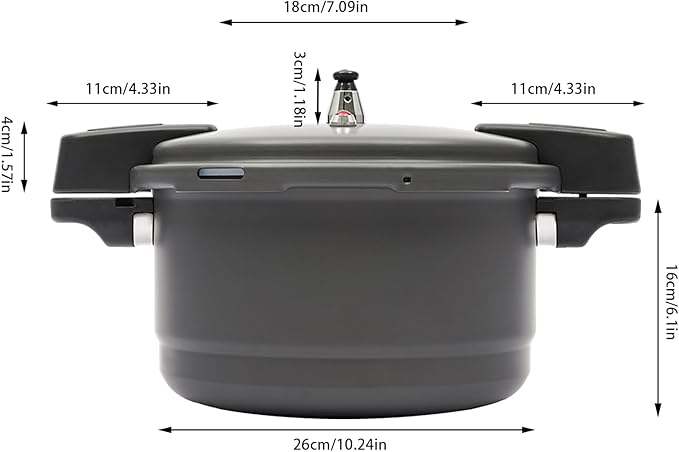 Pressure Cooker, 9L/9.5qt Hard Anodized Aluminium Alloy Pressure Canner with Spring Valve Safeguard Devices&Steam Rack Induction Compatible Lightweight Pressure Cooker for Gas Stove Electric Stove