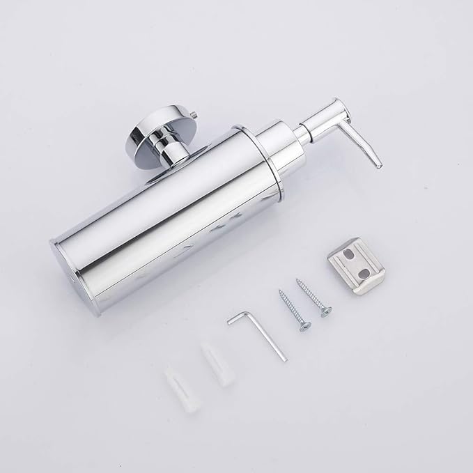 BGL Soap Dispenser Stainless Steel 304 Chrome Wall Mount Liquid and Soap Dispenser for Kitchen and Bathroom